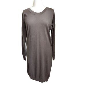 Arthur Galan‎ Knit Dress Women Size M Brown Embroidery shift